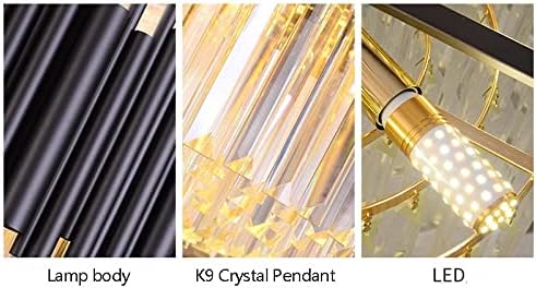 Modern Crystal Chandelier Lighting Fixture | Luxury Ceiling Pendant Light for Living Room, Dining Room, Bedroom & Home Decor
