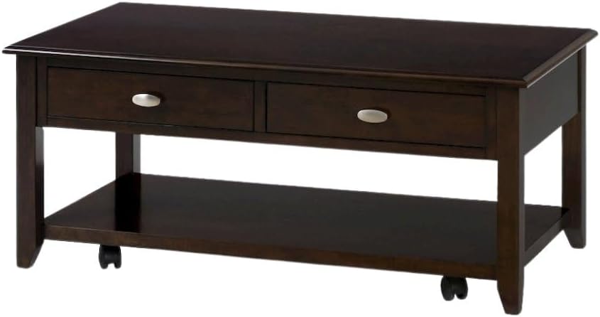 Modern Rectangular Coffee Table | Minimalist Centerpiece Table for Living Room, Wooden Accent Furniture for Home & Apartment Décor