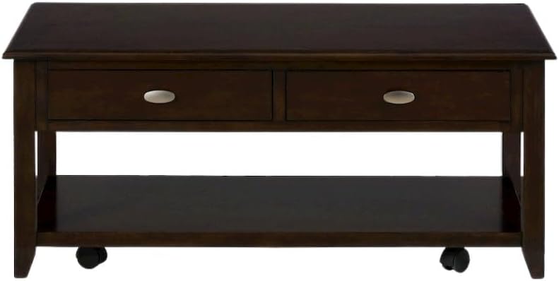 Modern Rectangular Coffee Table | Minimalist Centerpiece Table for Living Room, Wooden Accent Furniture for Home & Apartment Décor