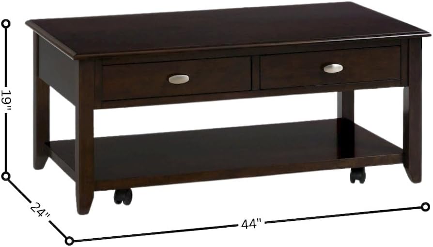 Modern Rectangular Coffee Table | Minimalist Centerpiece Table for Living Room, Wooden Accent Furniture for Home & Apartment Décor