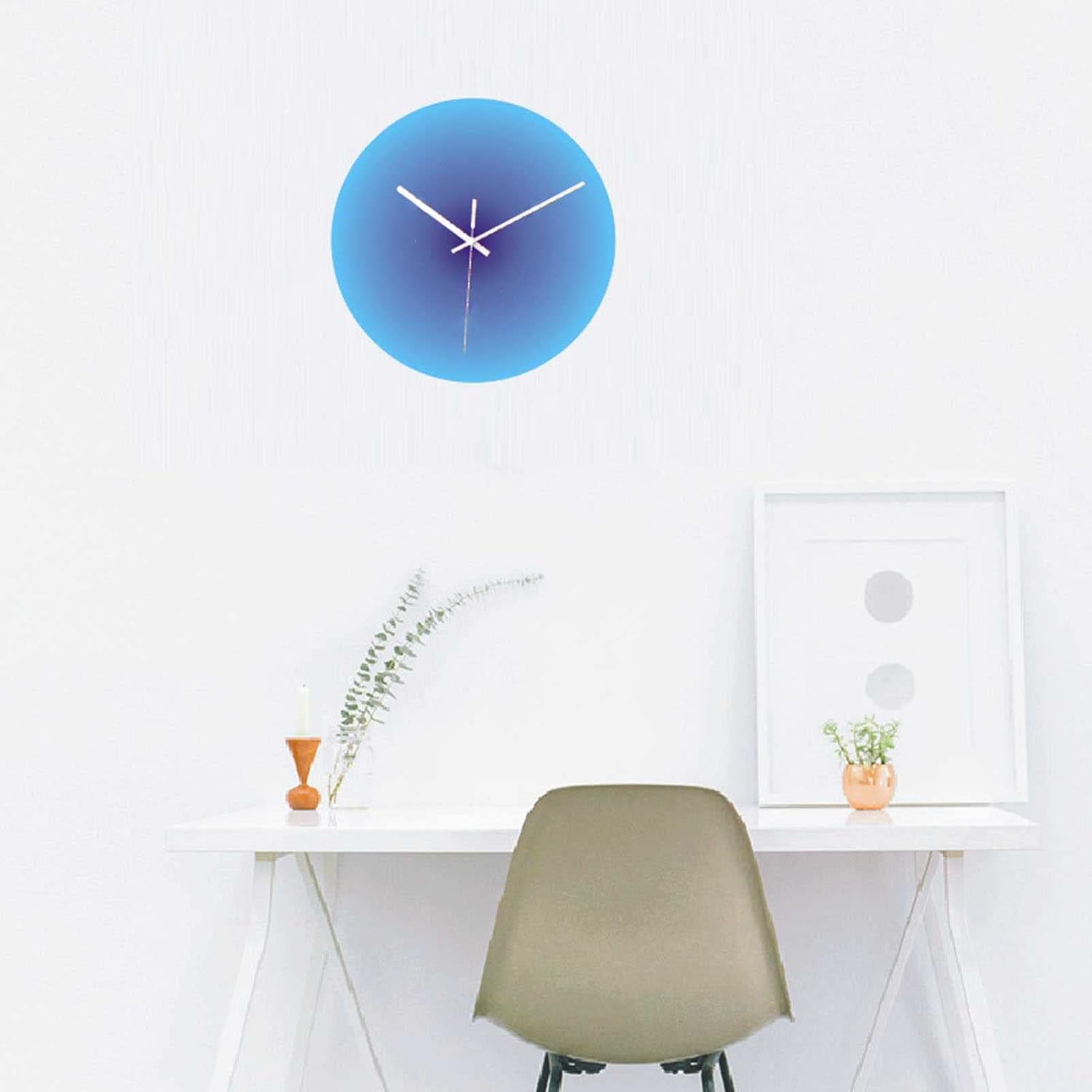 Modern Battery Operated Wall Clock | Silent Non-Ticking Minimalist Decorative Clock for Kitchen, Bedroom, Living Room & Home Décor