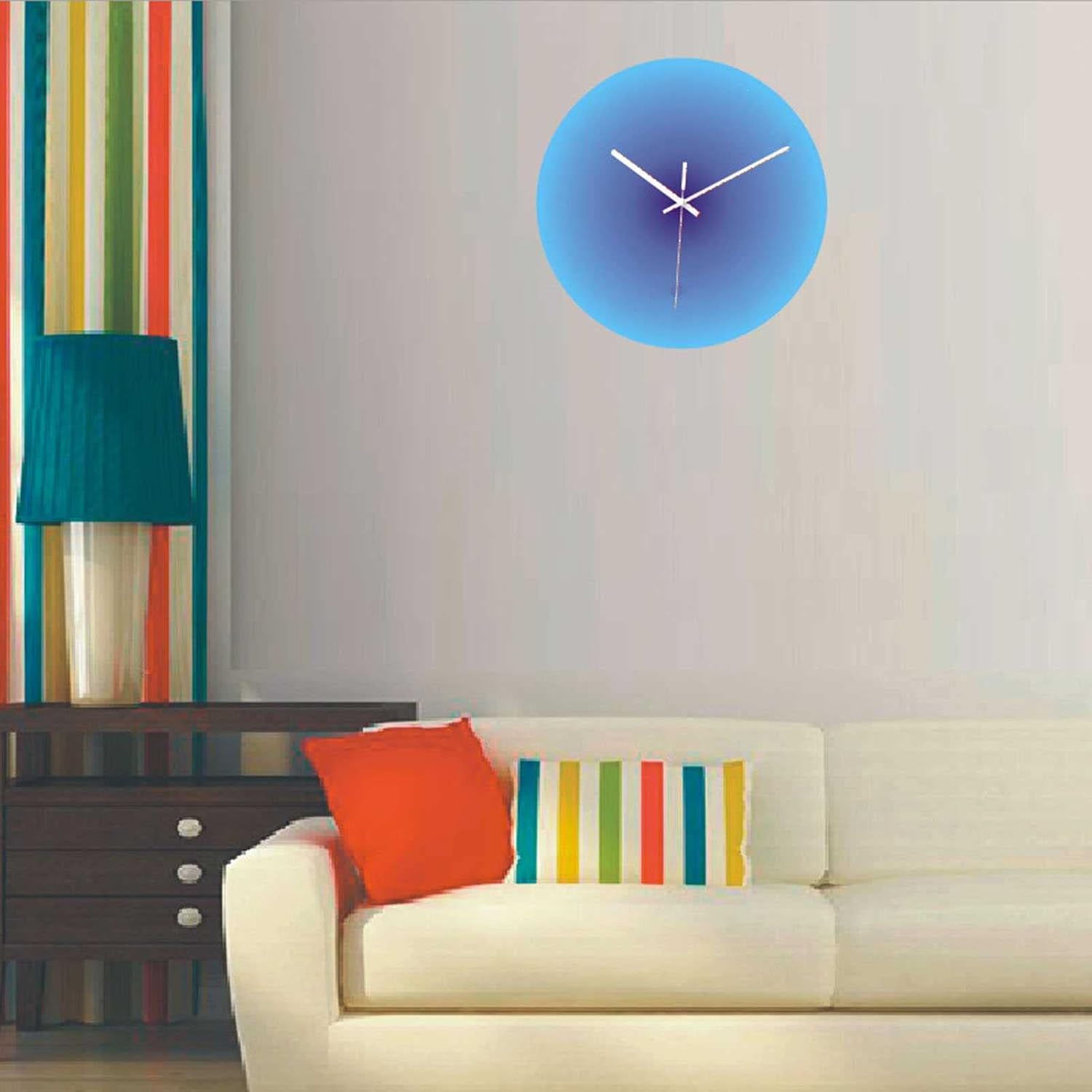 Modern Battery Operated Wall Clock | Silent Non-Ticking Minimalist Decorative Clock for Kitchen, Bedroom, Living Room & Home Décor