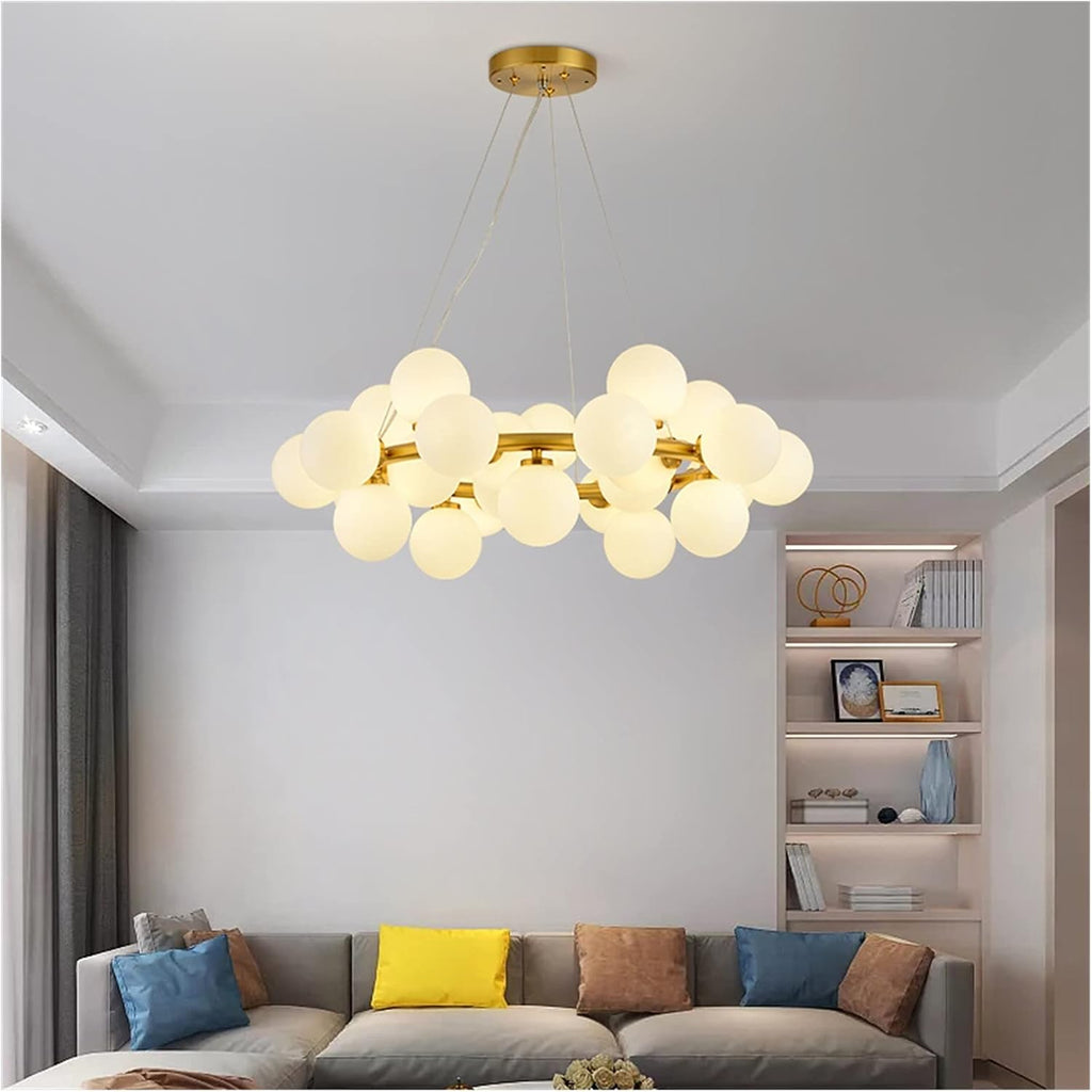 Modern Scandinavian Chandelier Light | Minimalist Pendant Ceiling Fixture for Living Room, Dining Room, Kitchen & Home Interior