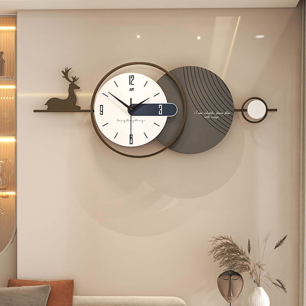 Modern Decorative Wall Clock | Silent Non-Ticking Creative Minimalist Numeral Clock for Living Room, Bedroom, Kitchen & Home Décor