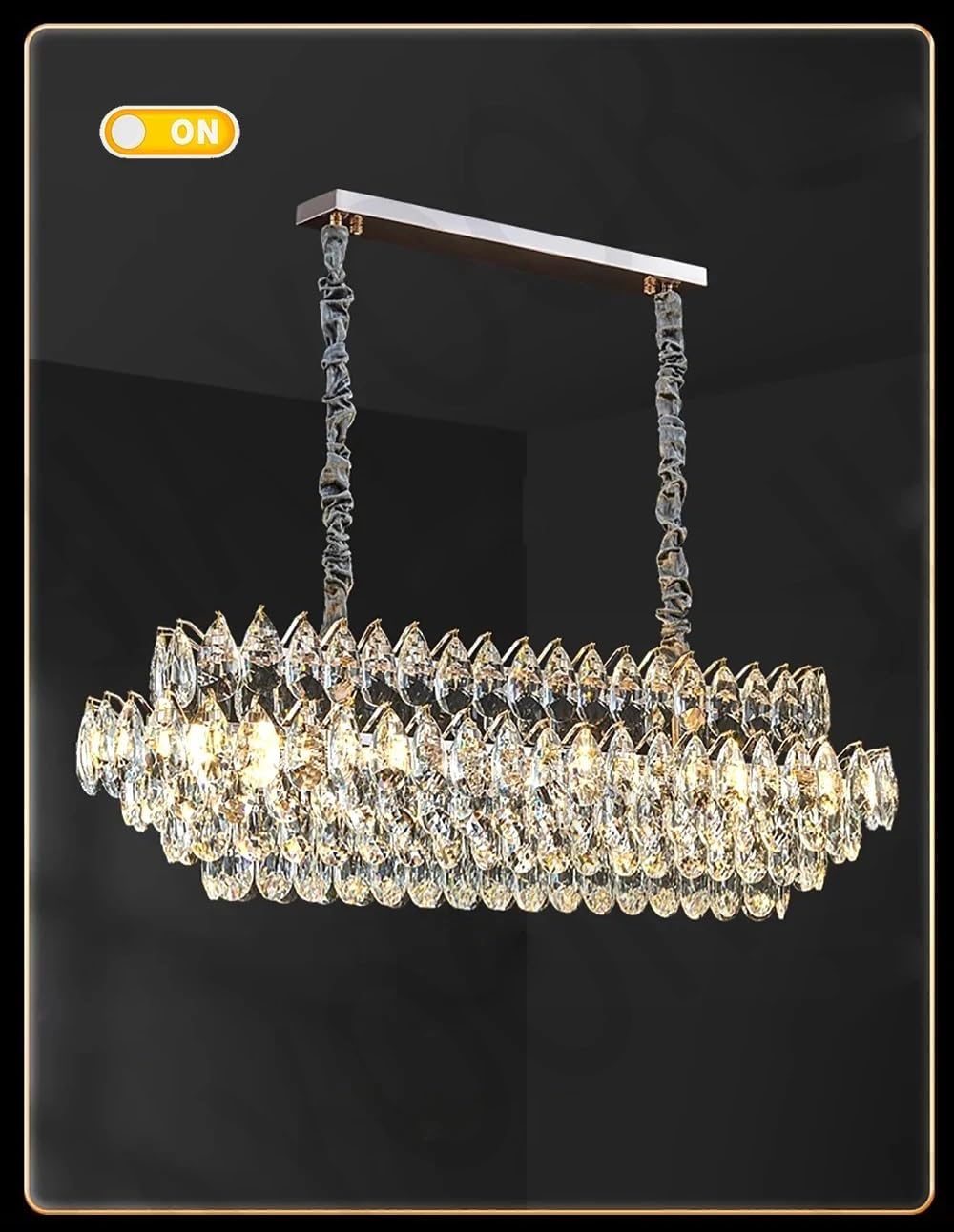 Modern Crystal Chandelier Ceiling Light | Luxury Pendant Lighting Fixture for Living Room, Dining Room, Bedroom & Home Decor