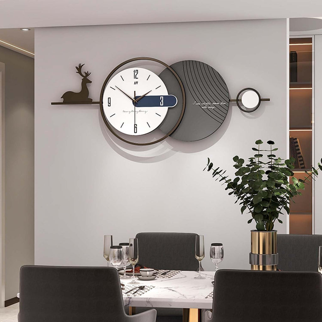 Modern Decorative Wall Clock | Silent Non-Ticking Creative Minimalist Numeral Clock for Living Room, Bedroom, Kitchen & Home Décor