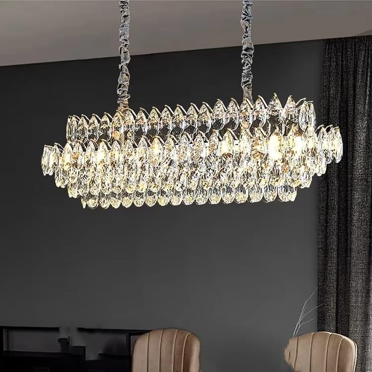 Modern Crystal Chandelier Ceiling Light | Luxury Pendant Lighting Fixture for Living Room, Dining Room, Bedroom & Home Decor