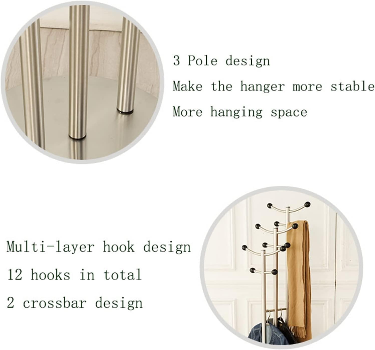 Modern Hanging Metal Wall Decor | Stainless Steel Minimalist Creative Pendant Decoration for Living Room, Bedroom & Home Interior