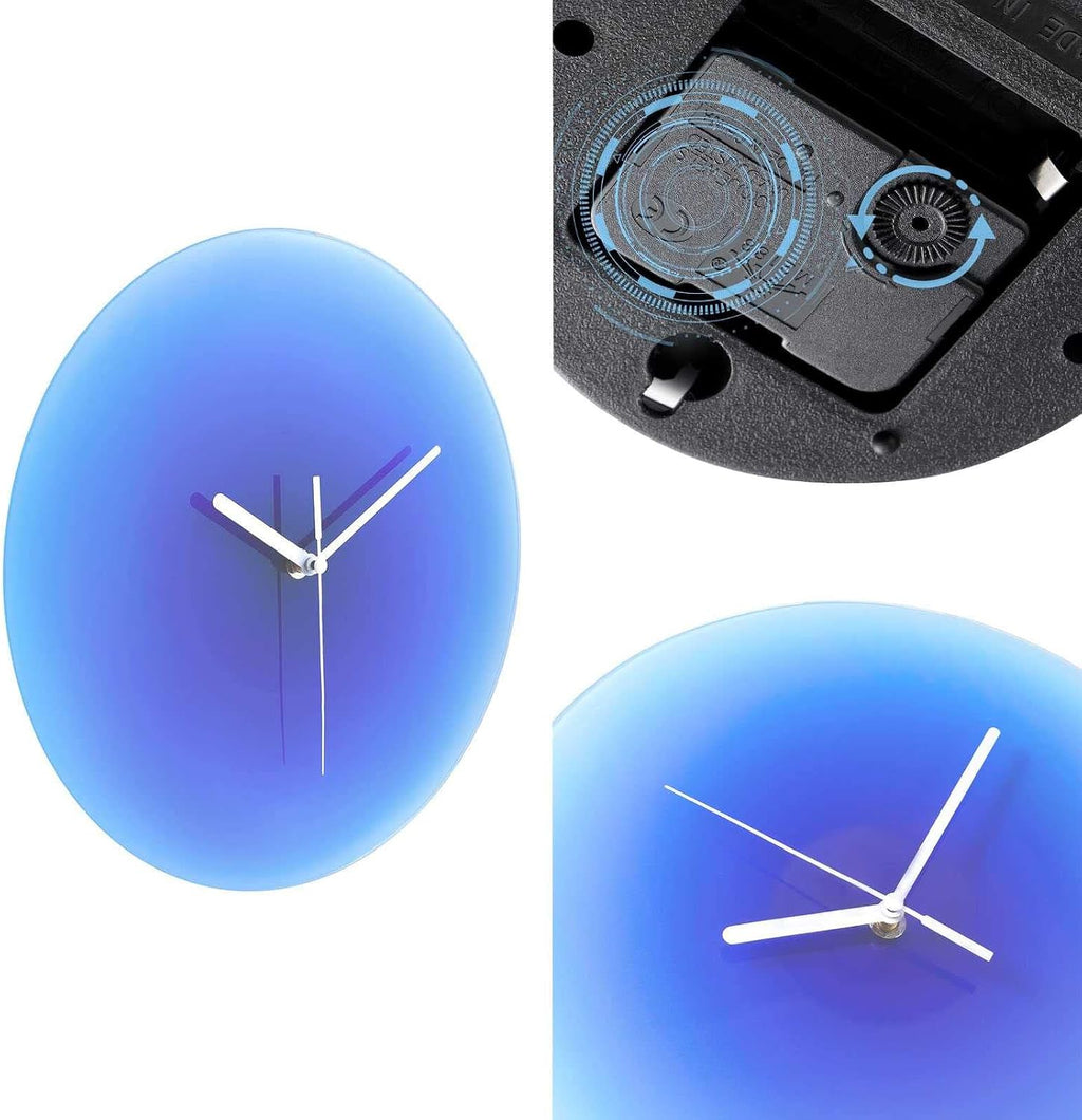 Modern Battery Operated Wall Clock | Silent Non-Ticking Minimalist Decorative Clock for Kitchen, Bedroom, Living Room & Home Décor