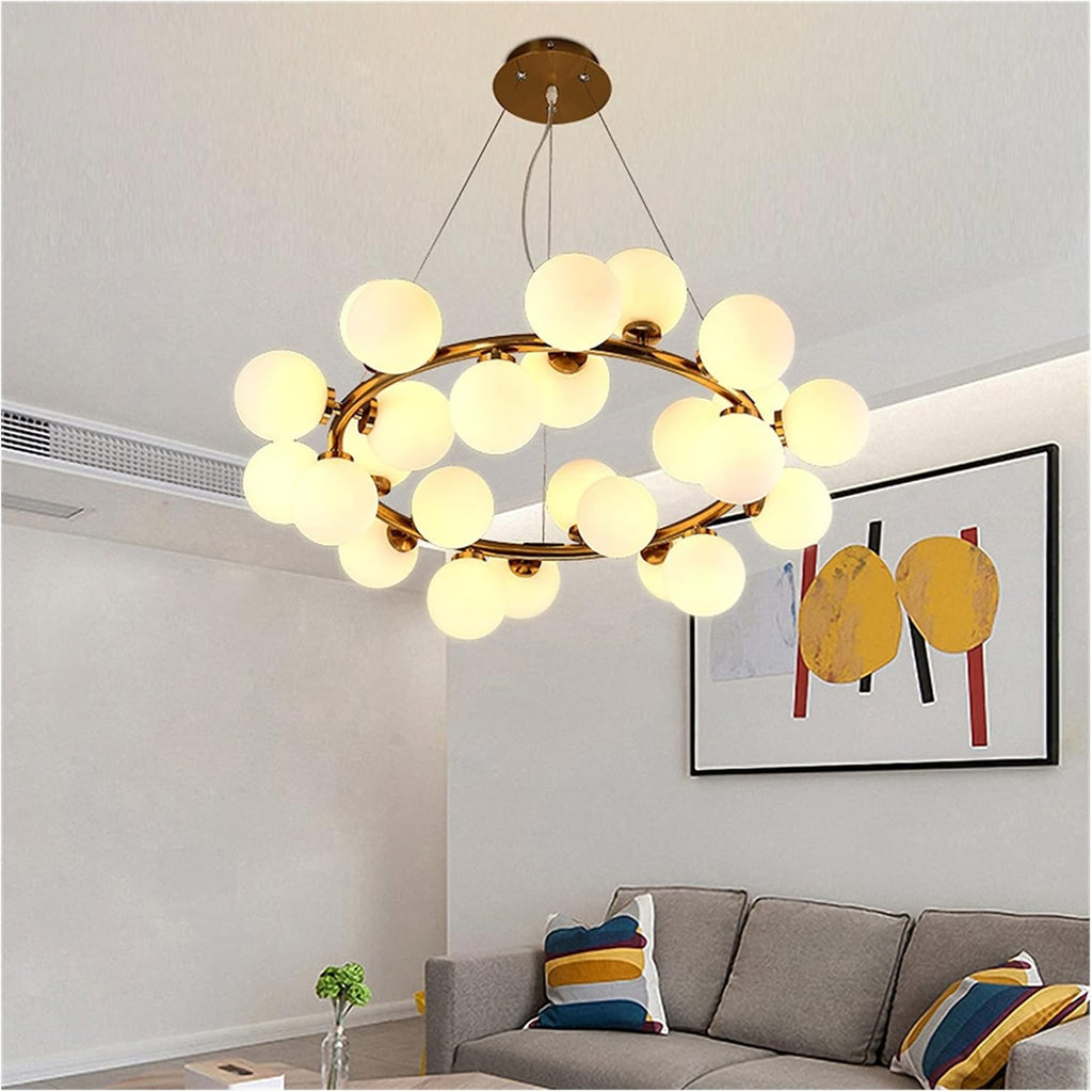 Modern Scandinavian Chandelier Light | Minimalist Pendant Ceiling Fixture for Living Room, Dining Room, Kitchen & Home Interior