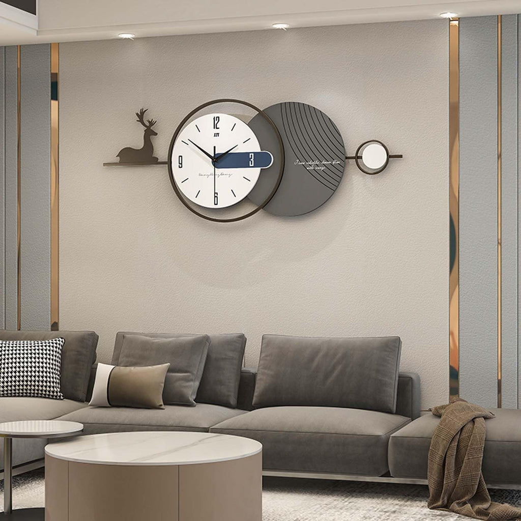Modern Decorative Wall Clock | Silent Non-Ticking Creative Minimalist Numeral Clock for Living Room, Bedroom, Kitchen & Home Décor